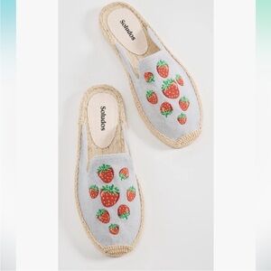NWB Soludos Strawberry Espadrilles NWT